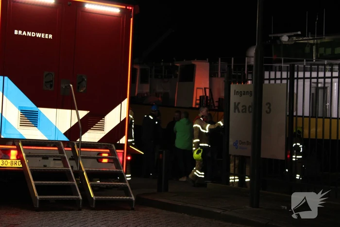 Brand op containerschip