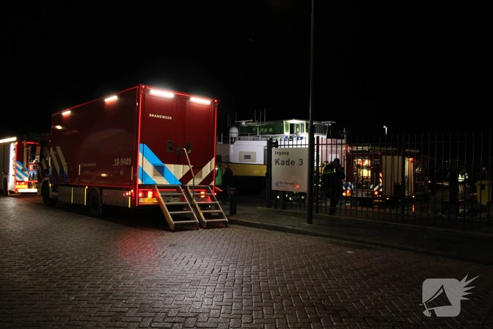 Brand op containerschip