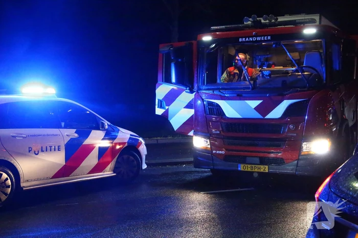Auto verwoest door brand
