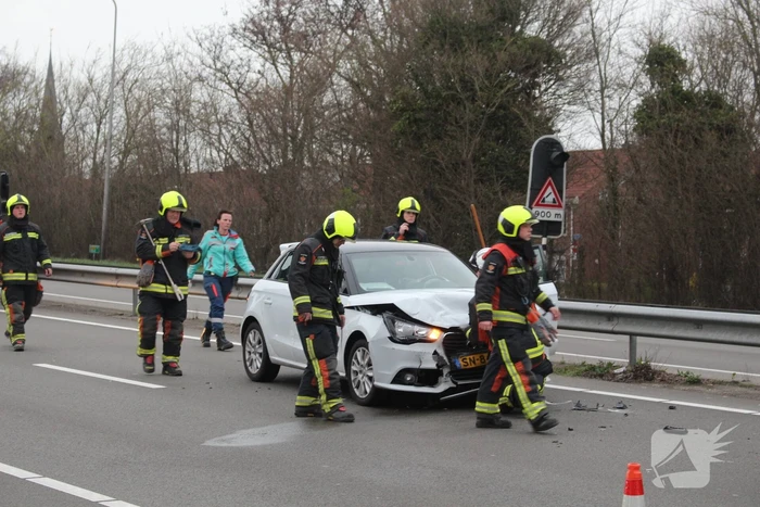 Veel schade bij kop-staartbotsing