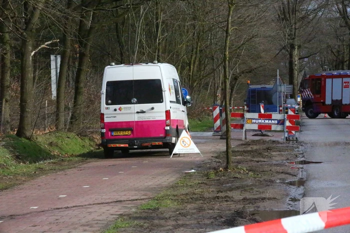 Straat afgezet door gaslekkage