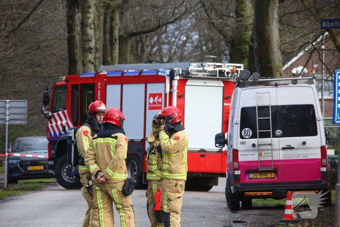 Straat afgezet door gaslekkage