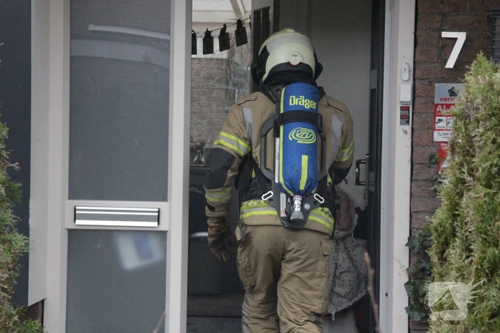 Brand in keuken van woning