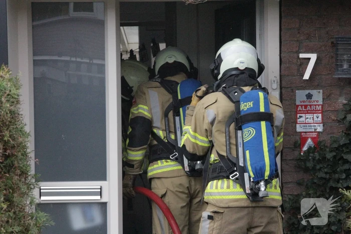 Brand in keuken van woning