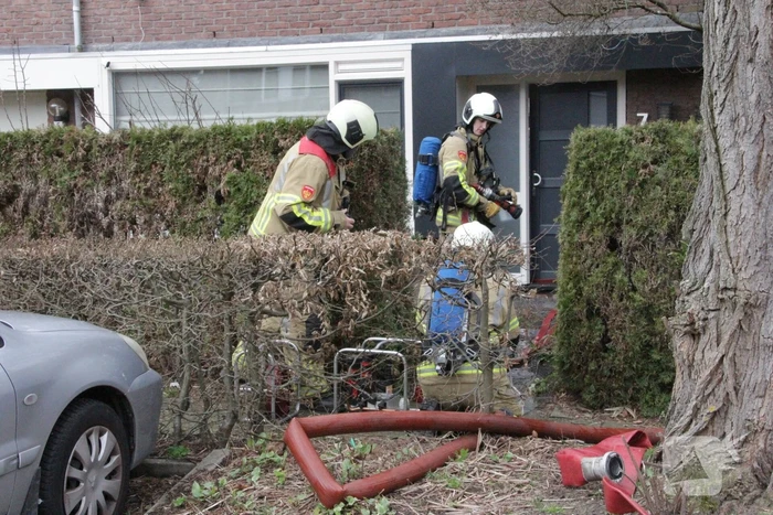 Brand in keuken van woning