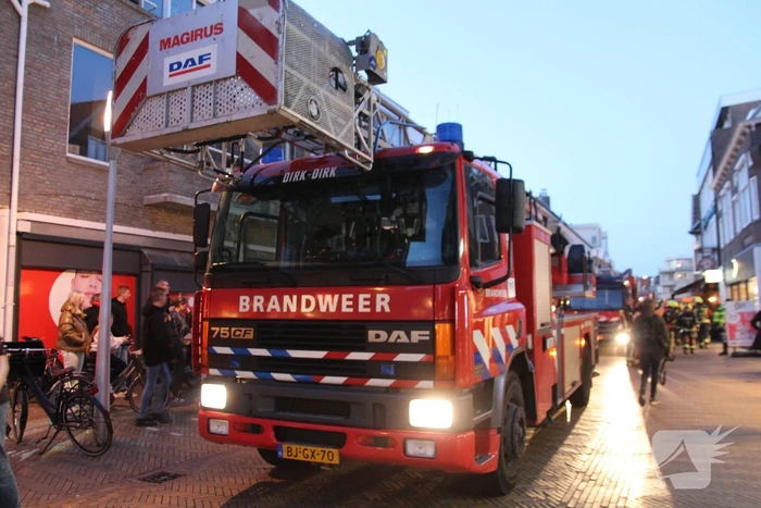 Rookontwikkeling bij brand in Etos
