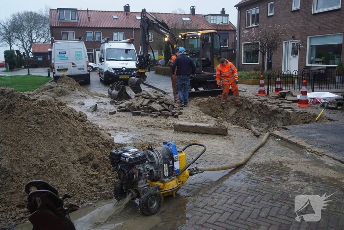 Bewoners zonder water door nachtelijke waterleidingbreuk