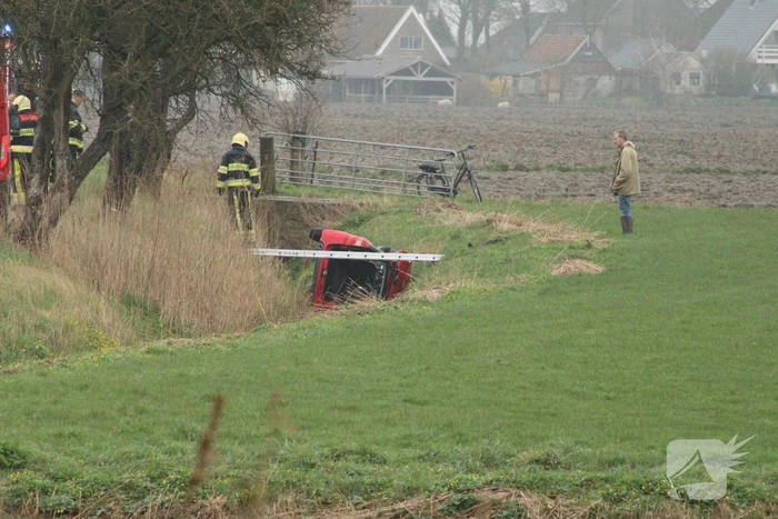 Bestuurder gewond nadat auto in sloot belandt