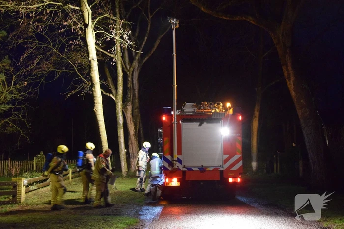 Brand in schoorsteen van vakantievilla