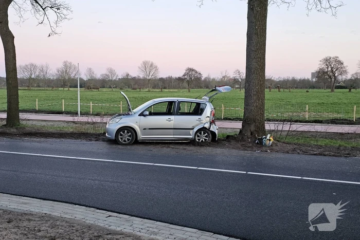 Automobilist gewond bij botsing met boom