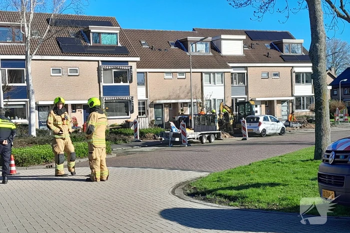 Gasleiding geraakt tijdens graafwerkzaamheden