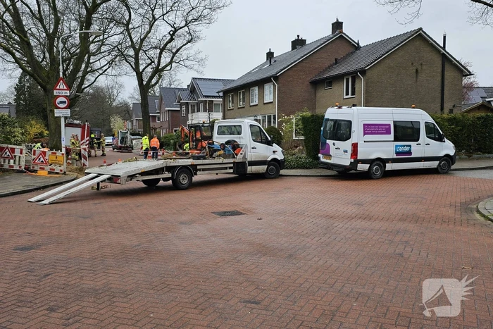 Gaslek ontstaan door aanleg glasvezel