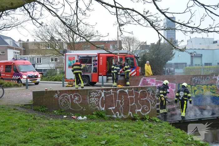 Brand op steiger