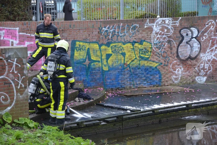 Brand op steiger