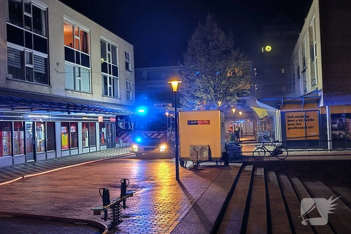 Grote brand bij Jumbo supermarkt