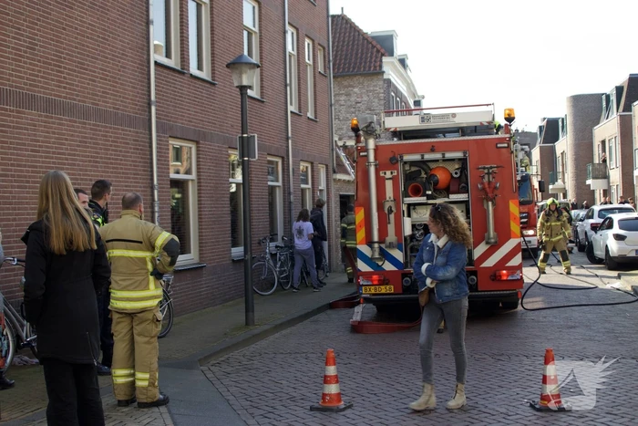 Brandweer ingezet voor dakbrand in binnenstad
