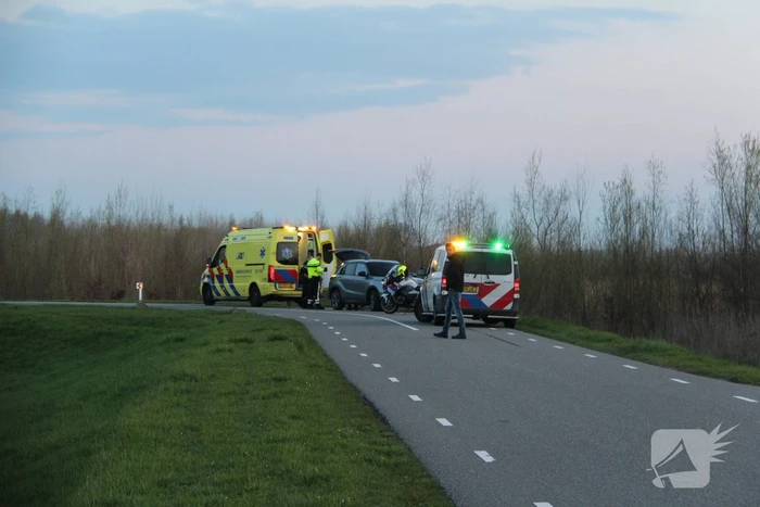 Motorrijder gewond na val
