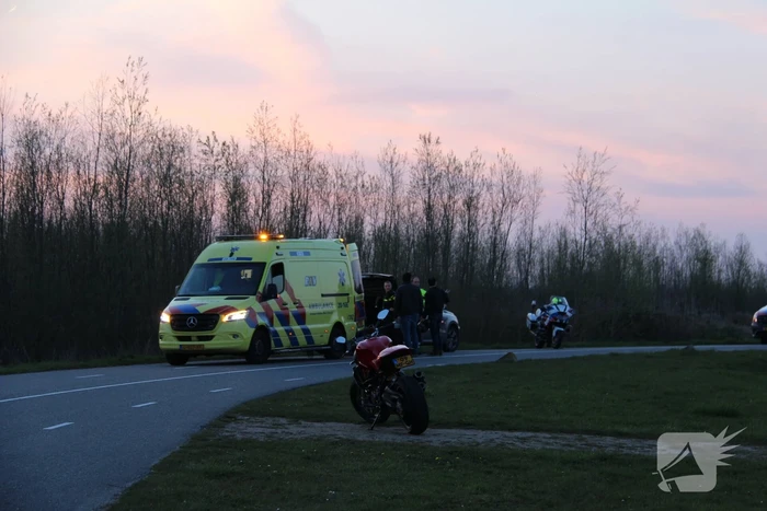 Motorrijder gewond na val