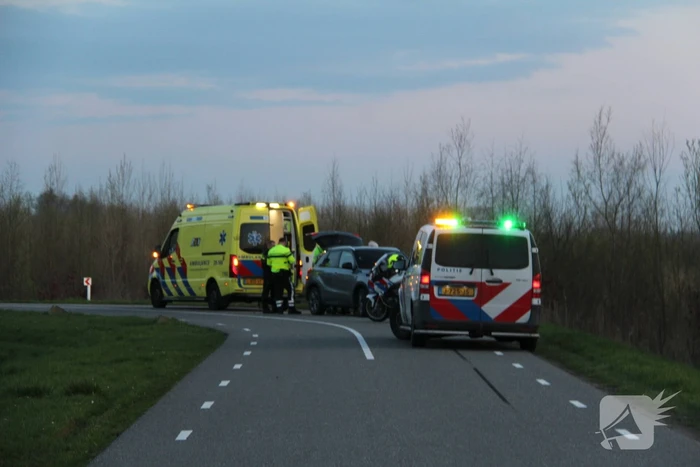 Motorrijder gewond na val