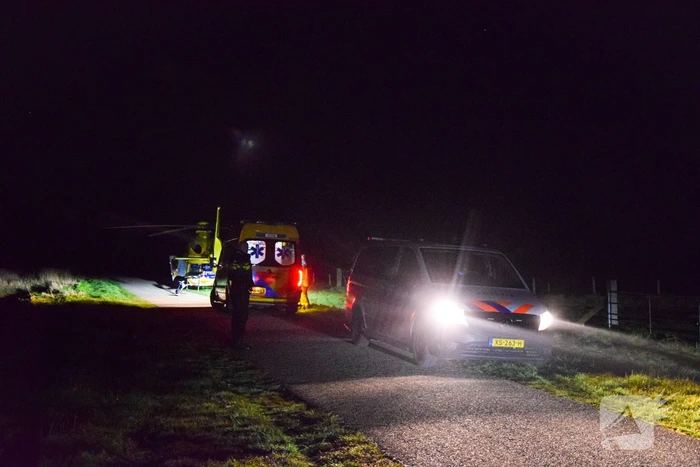 Nachtelijke inzet traumahelikopter