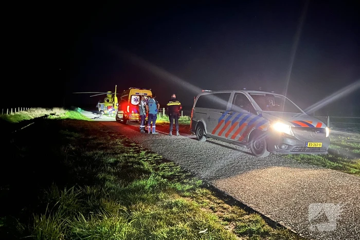 Nachtelijke inzet traumahelikopter