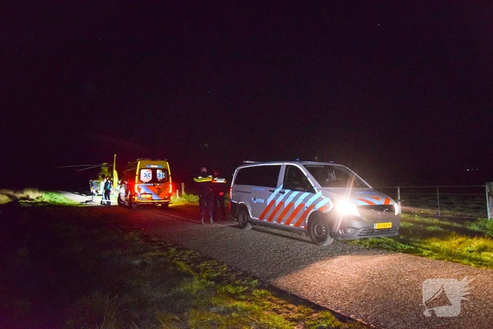 Nachtelijke inzet traumahelikopter