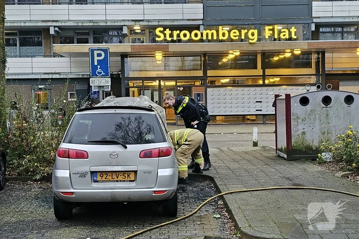 Geparkeerde auto verwoest door brand
