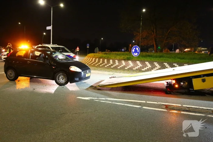Voorwiel breek af bij botsing