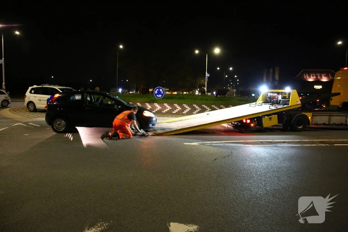 Voorwiel breek af bij botsing