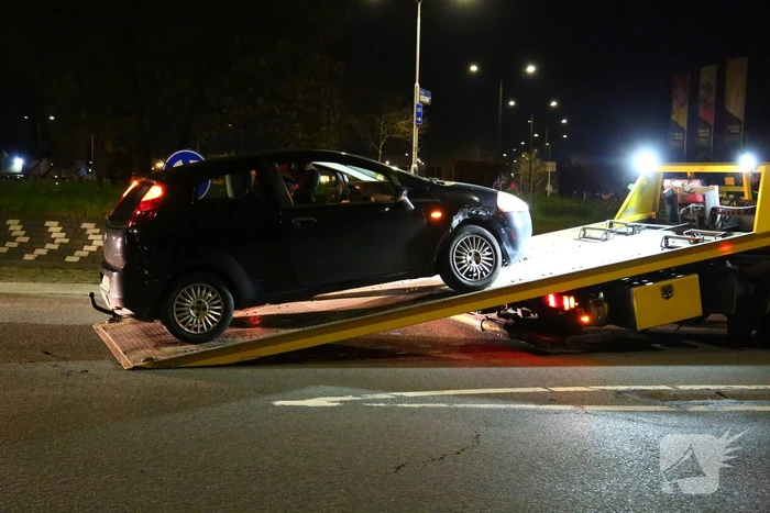 Voorwiel breek af bij botsing