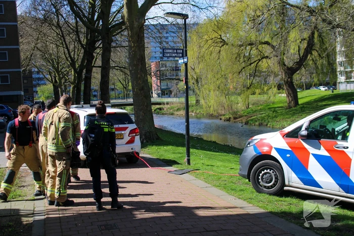 Graafmachine schiet politie te hulp
