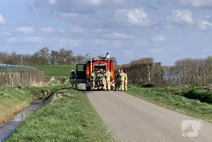 Bermbrand snel onder controle