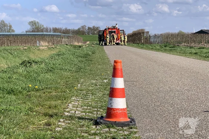 Bermbrand snel onder controle