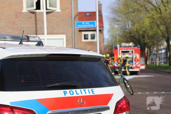 Fietsaccu in brand gevlogen