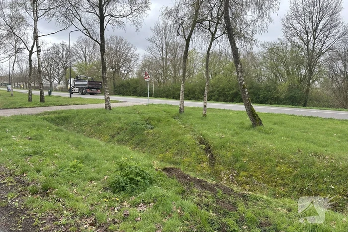 Auto raakt van de weg en loopt schade op