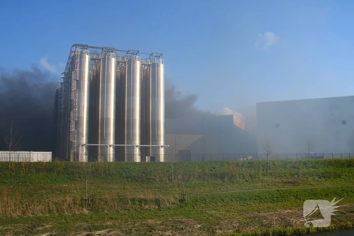 Zeer grote brand in cacao opslag