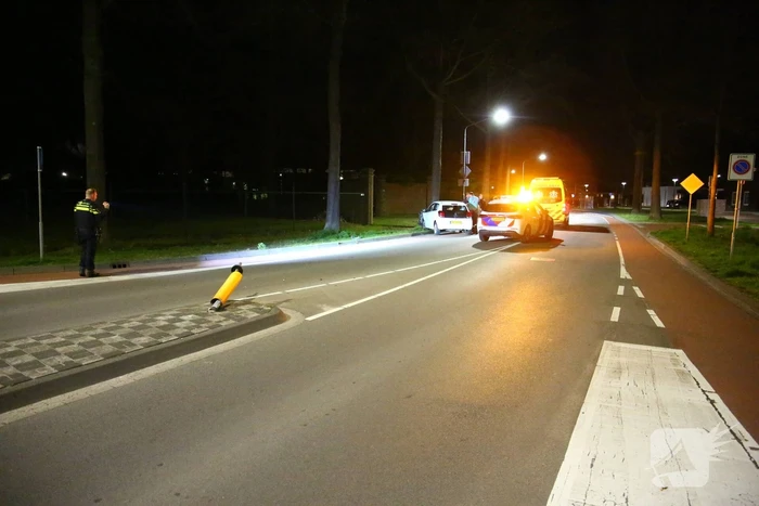 Automobilist eindigt tegen boom