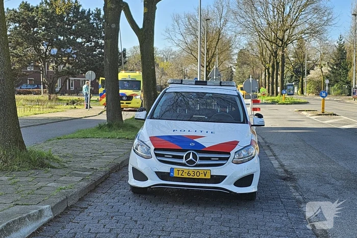 Fietser slaat over de kop bij lasercontrole
