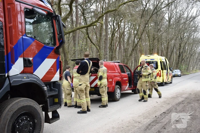 Brandweer ingezet voor gewonde mountainbiker in bosgebied