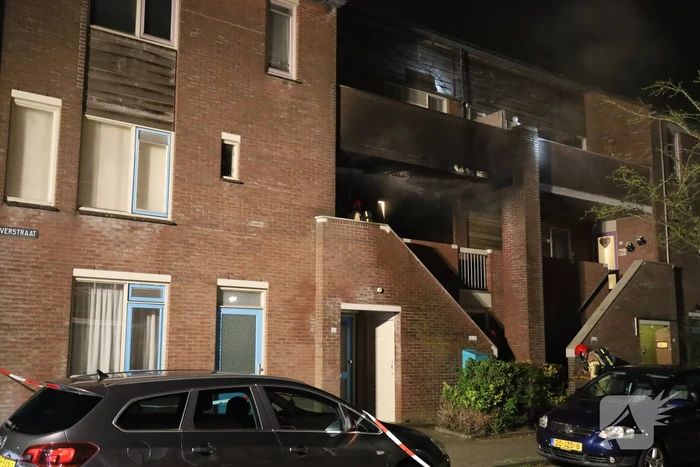 Brand in woning na explosie