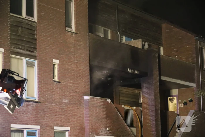 Brand in woning na explosie