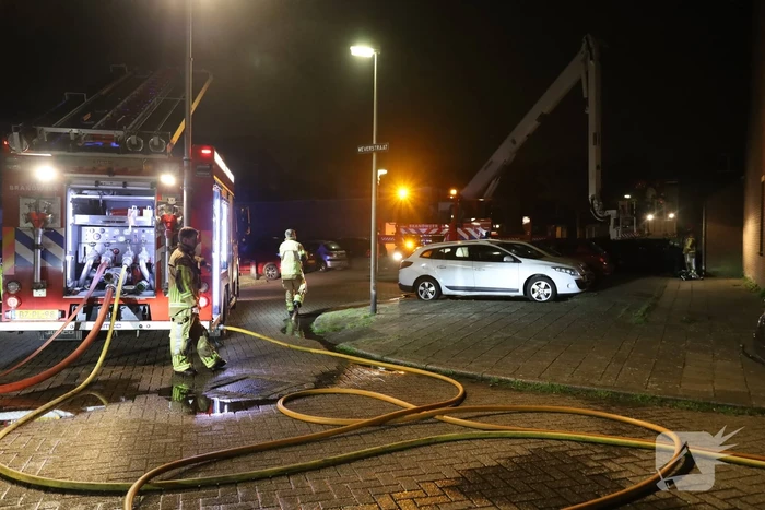 Brand in woning na explosie