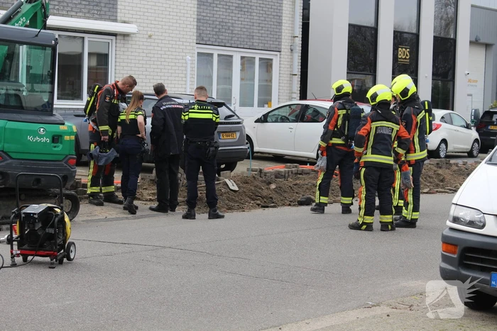 Gasleiding geraakt tijdens graafwerkzaamheden