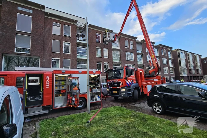 Woningbrand in bovenwoning