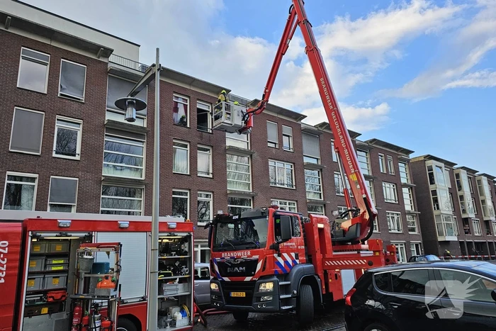 Woningbrand in bovenwoning