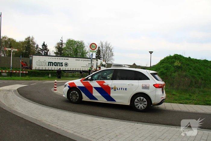 Fietser met elkaar in botsing
