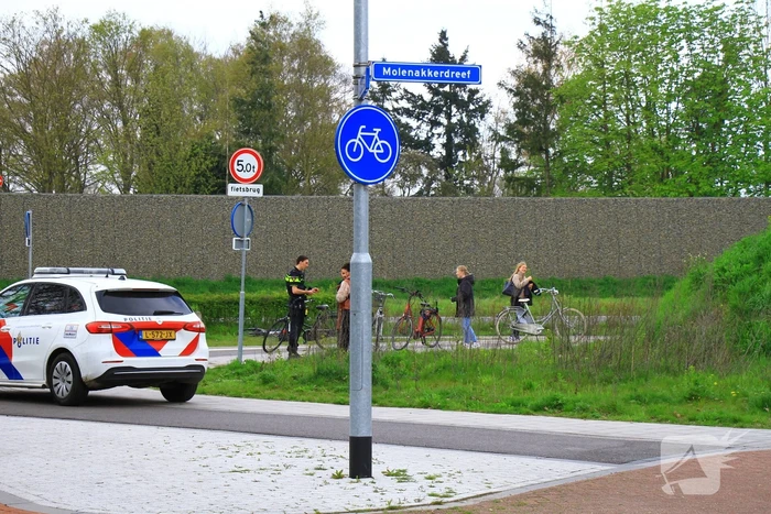 Fietser met elkaar in botsing