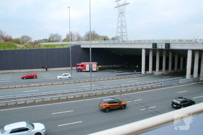 Veel file door autobrand op snelweg
