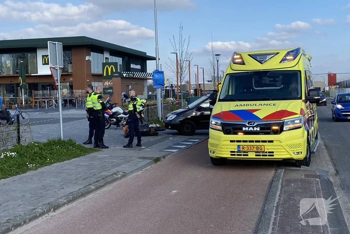 Scooterrijder gewond bij aanrijding