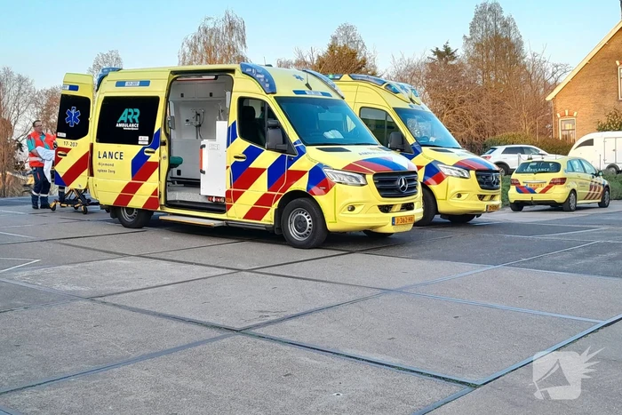 Hulpverleners oefenen aanrijding met heftruck